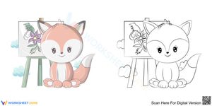 The little fox and her painting