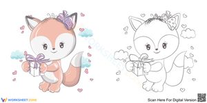 Pretty fox and her gift