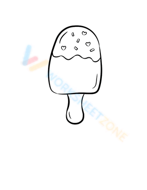 Sweet Ice Cream Coloring Sheet Fun