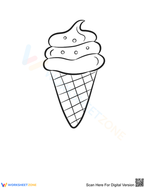 Ice Cream Cone Coloring Page