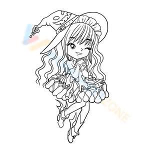 Glorious Little Girl Coloring Page