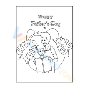 Father and Son Coloring Page