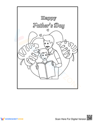 Father and Son Coloring Page
