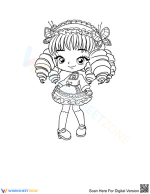 Cute Girl Illustration Art Page