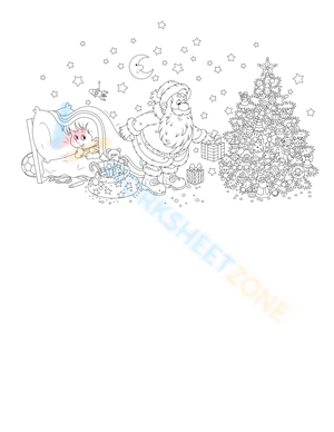 Santa Claus and the kid