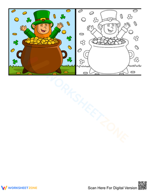 Leprechaun and his pot of gold