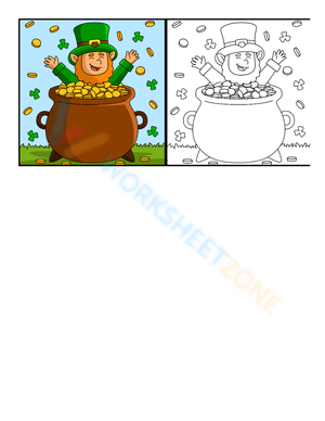 Leprechaun and his pot of gold