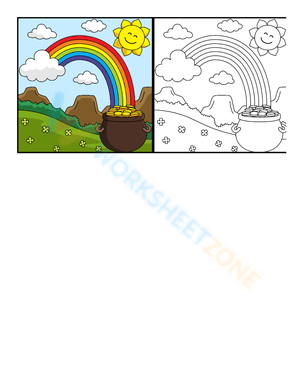 Beautiful rainbow and a pot of gold