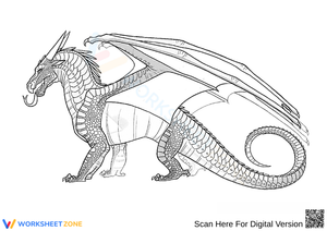 Detailed Dragon Coloring Sheet 