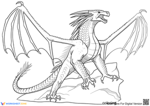 Wings of Fire Dragon Coloring Page