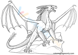 Wings of Fire Dragon Coloring Page
