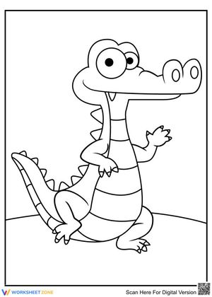 Waving Alligator Art Worksheet