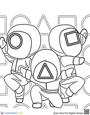 Squid game coloring for kids