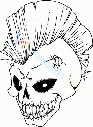 Cool Skull Art Worksheet