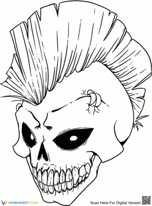 Cool Skull Art Worksheet