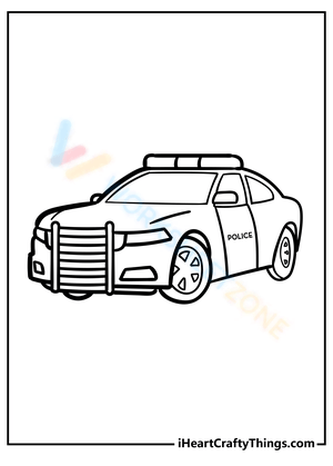 Police Car Illustration Page