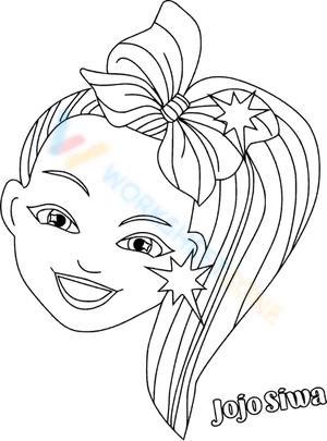 Jojo Siwa Coloring Page:  Bows & Smiles!