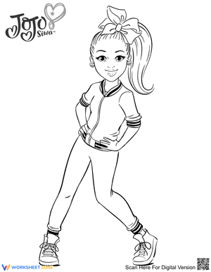Printable JoJo Siwa Coloring Page | Grades K-5 Essential