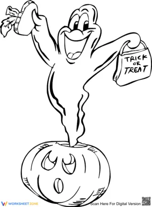 Ghost Coloring Sheet for Kids