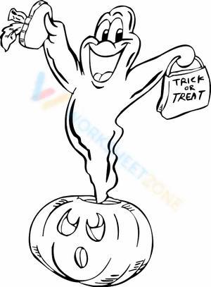 Ghost Coloring Sheet for Kids