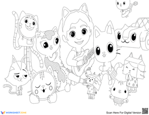 Gabby and Friends Printable Coloring Worksheet | Grade K-5