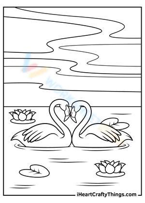 Charming Flamingo Couple Activity Sheet