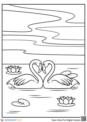 Charming Flamingo Couple Activity Sheet