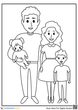 Family of Four Worksheet: Understanding Relationships