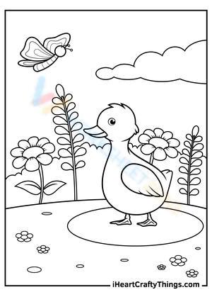 A duck in the garden