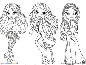 Printable Bratz Coloring Page | Grade K-5 English