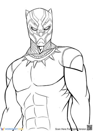 Portrait of Black Panther Worksheet