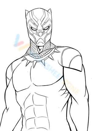 Portrait of Black Panther Worksheet