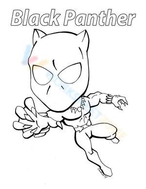Chibi Black Panther Fun Activity