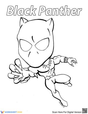 Chibi Black Panther Fun Activity