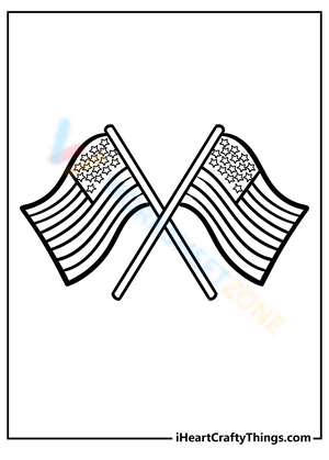 The 2 American flags