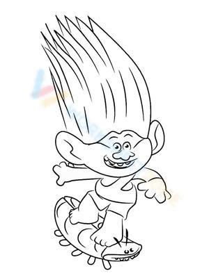 Happy Branch Worksheet from Trolls