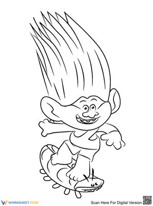 Happy Branch Worksheet from Trolls