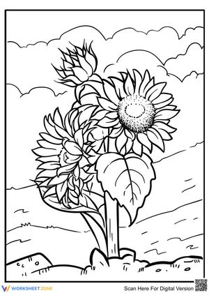Sunflowers in the breeze