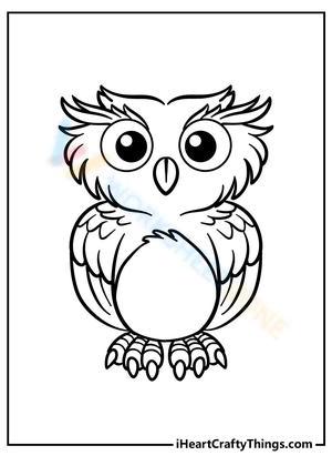 Baby Owl Learning Sheet for Kids