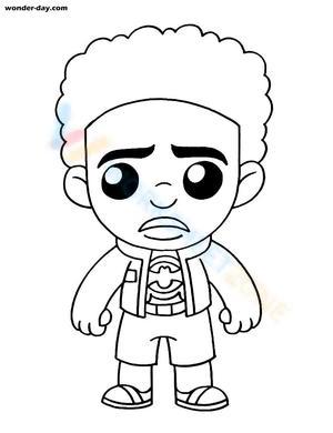 Cartoon Miles Morales