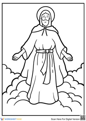 Jesus rising to Heaven