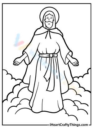 Jesus rising to Heaven