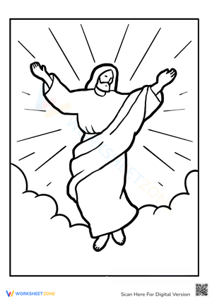 Jesus Coloring Page: Ascension Theme