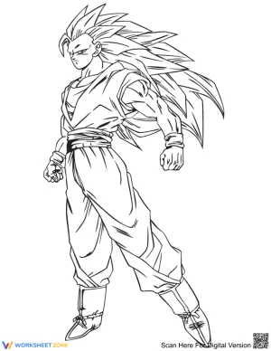 Super Saiyan Goku Coloring Page