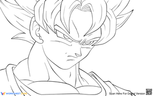 Heroic Goku Coloring Page | Printable Grade K-5 Art