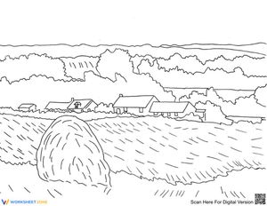 Farm Field Coloring Page | Essential Grade K-5 Art