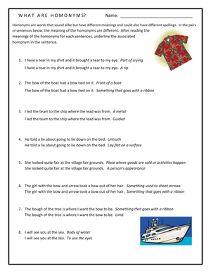 Grammar Comprehension Worksheet