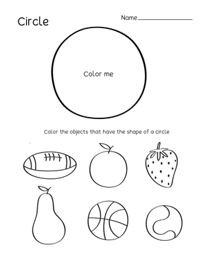 Printable Circle Shapes Worksheet | Grade K Math