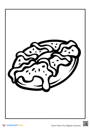 Pancake Coloring Sheet for Kids