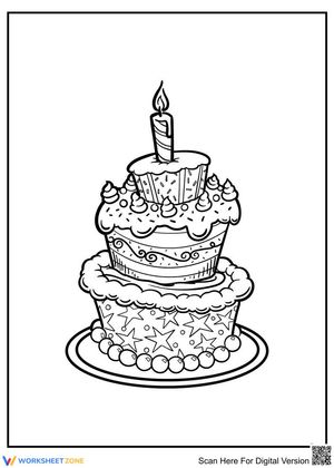 Delighted birthday cake